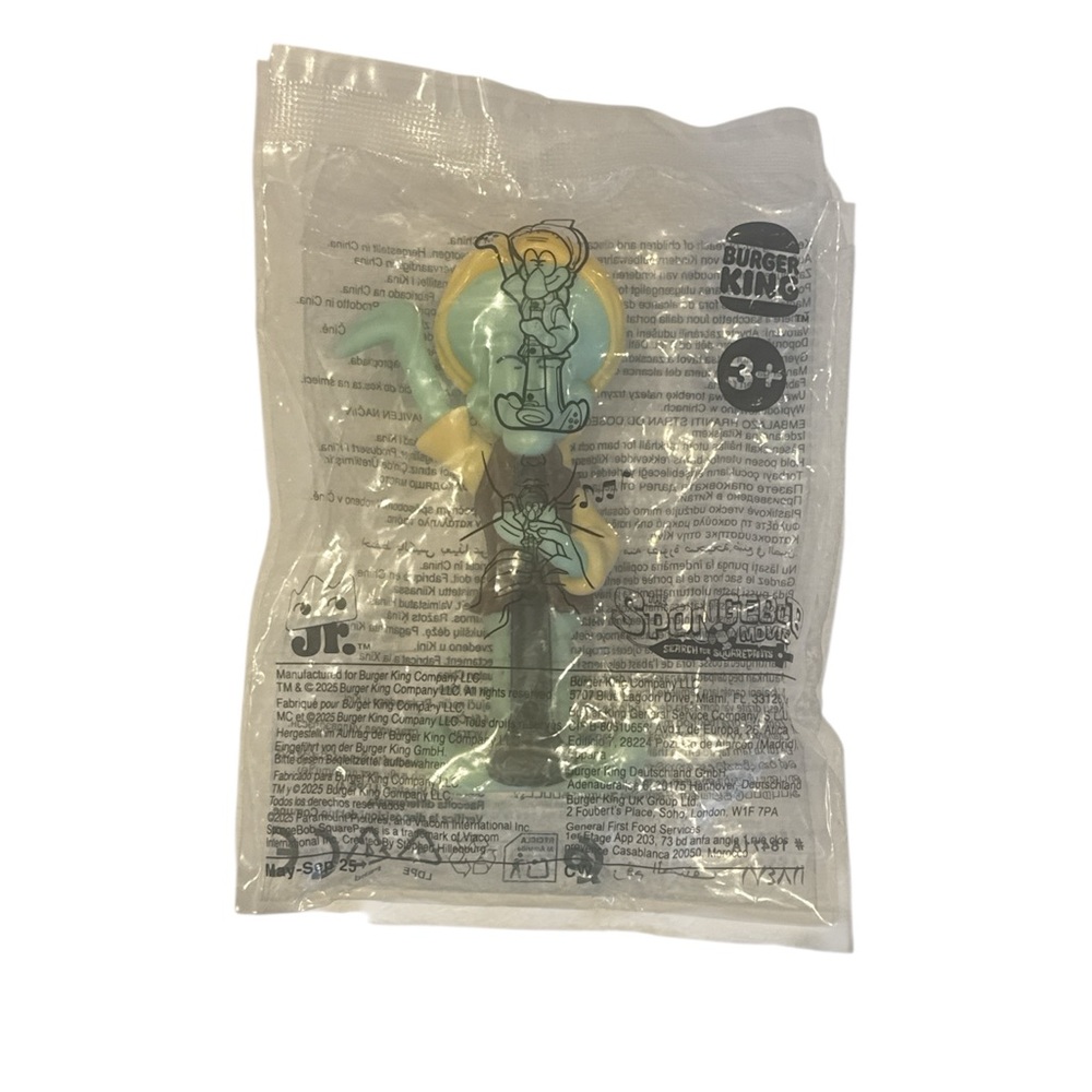 3 FOR $20 BURGER KING Squidward 2025 The Spongebob Movie Toy Figure